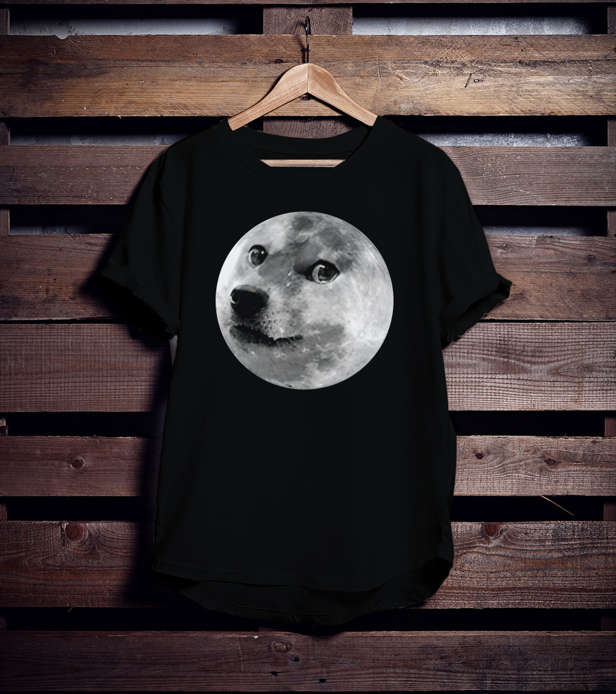 Doge Moon Meme Iconography To The Moon T-Shirt
