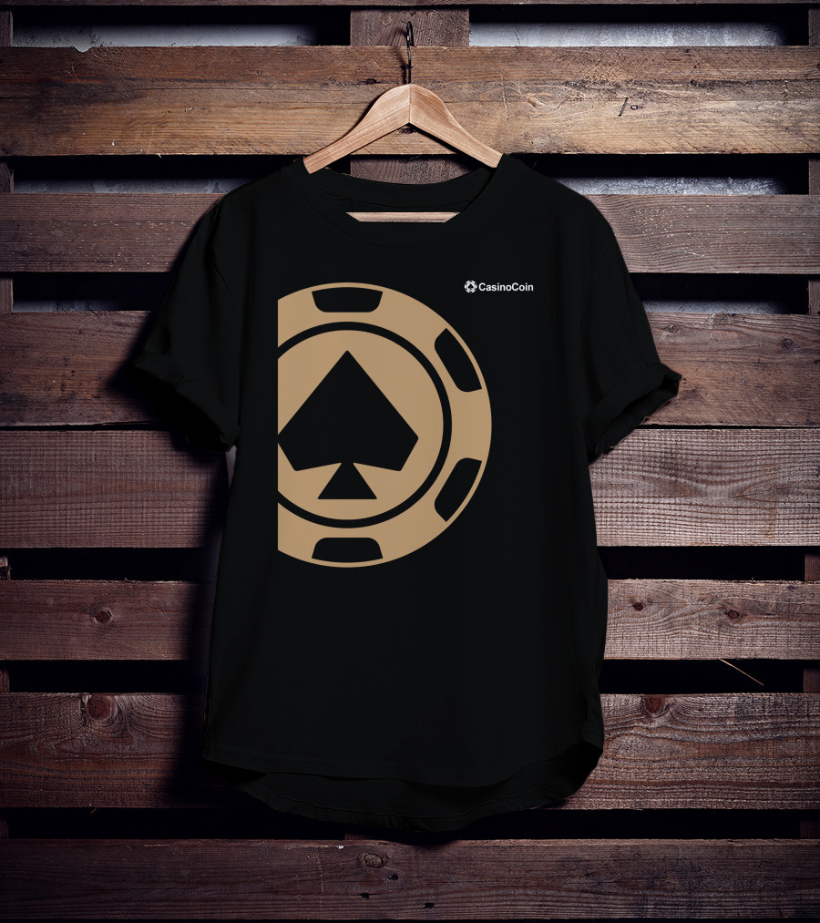 Casinocoin Gold Spade Chip T-Shirt