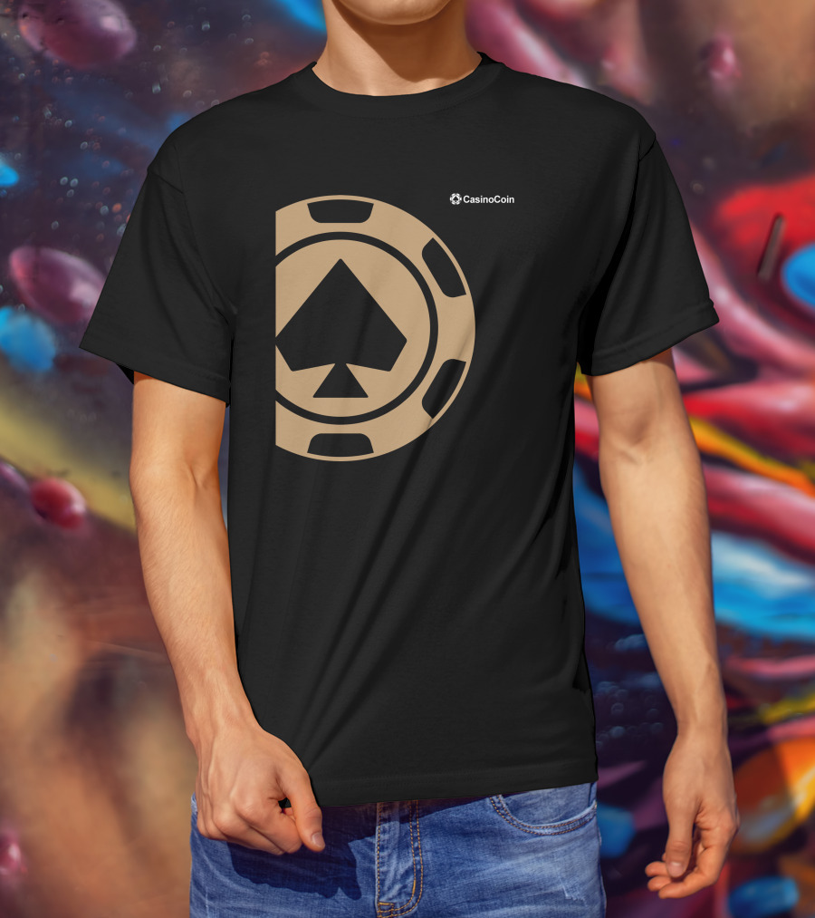 Casinocoin Gold Spade Chip T-Shirt