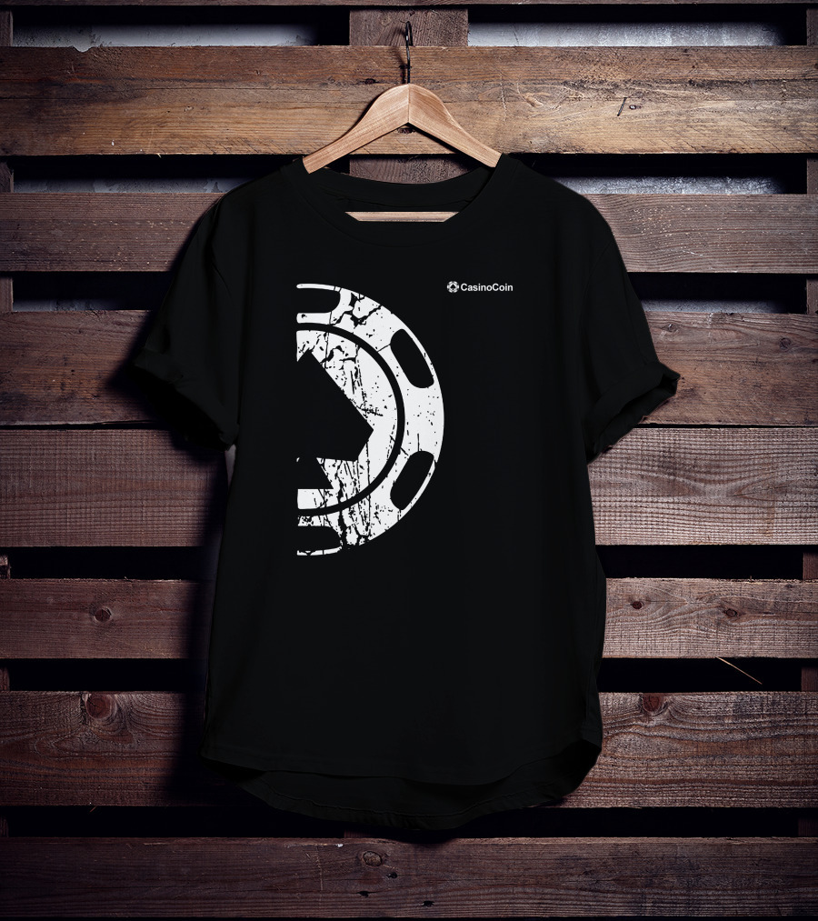 CasinoCoin Grunge Distressed Style Text Cryptocurrency T-Shirt