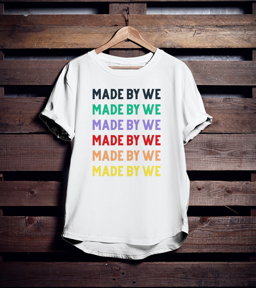 Made By We Rainbow Multicolor Typography T-Shirt
