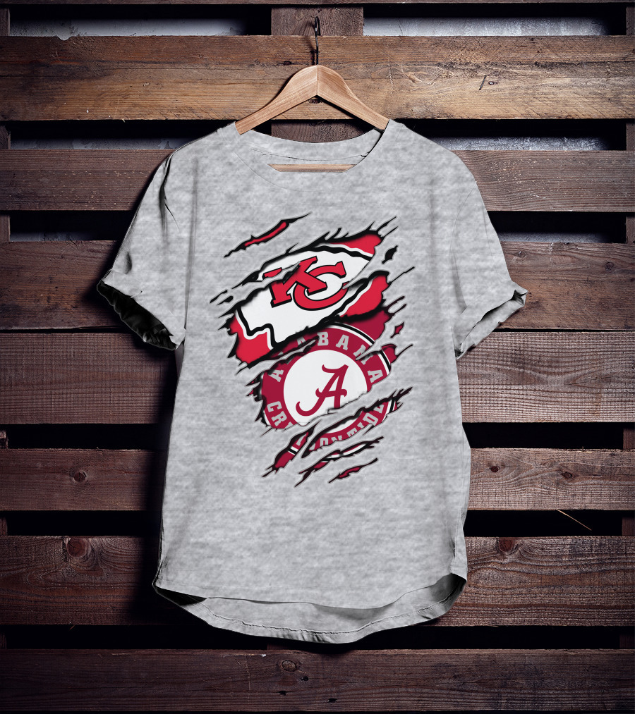 Alabama Crimson Tide And Kansas City Chiefs Fan T-Shirt