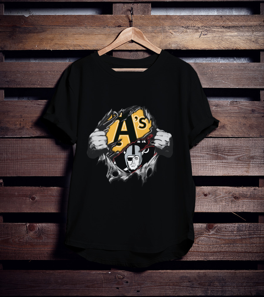 Oakland Raiders A's Dual Team Fan Mashup T-Shirt