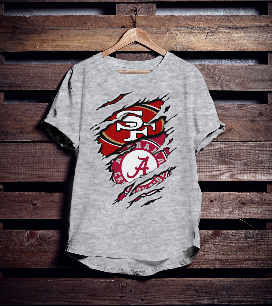 Alabama Crimson Tide San Francisco 49ers Fusion T-Shirt