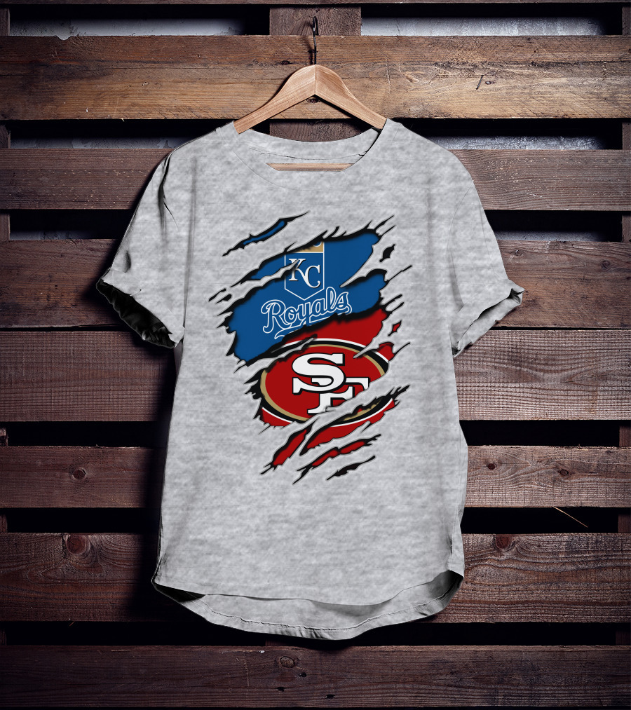 Kc Royals Sf 49ers Logo Mashup T-Shirt