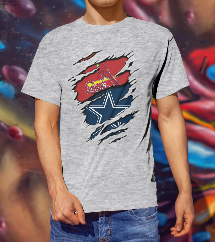 Dallas Cowboys And St. Louis Cardinals NFL MLB T-Shirt