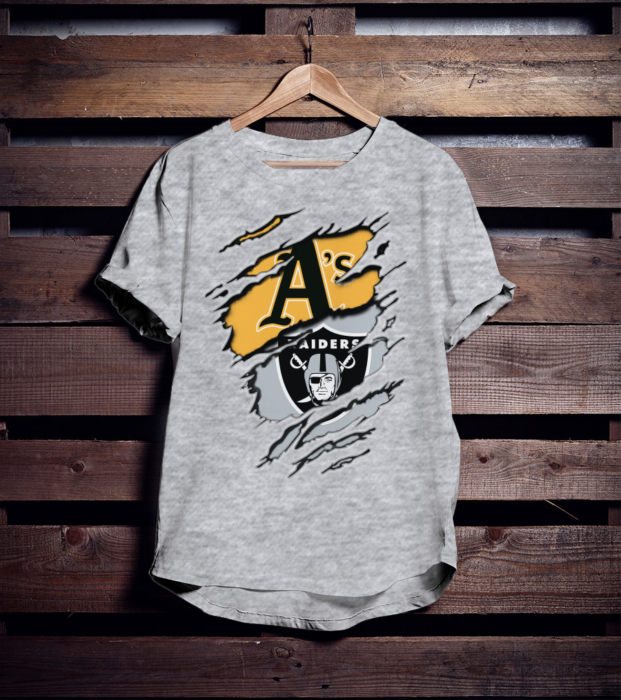 Raiders Athletics A's Iconic Logo Mashup T-Shirt