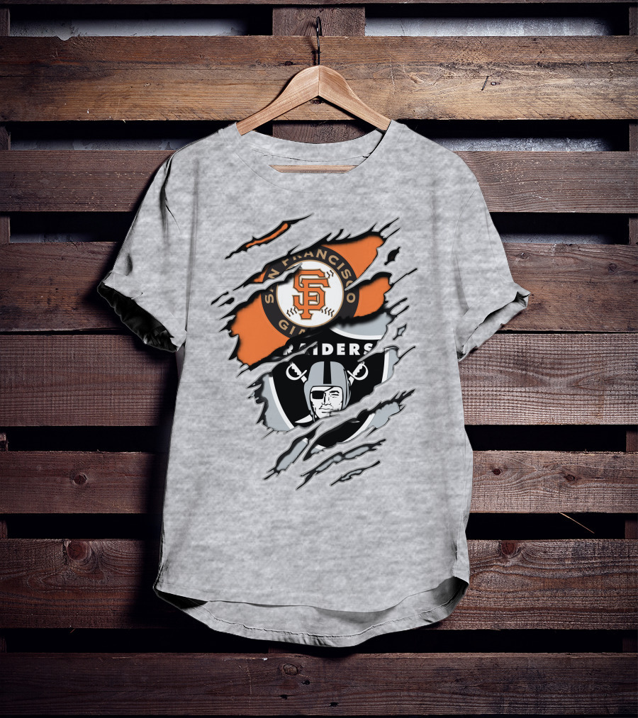 San Francisco Giants Raiders Logo Mashup T-Shirt