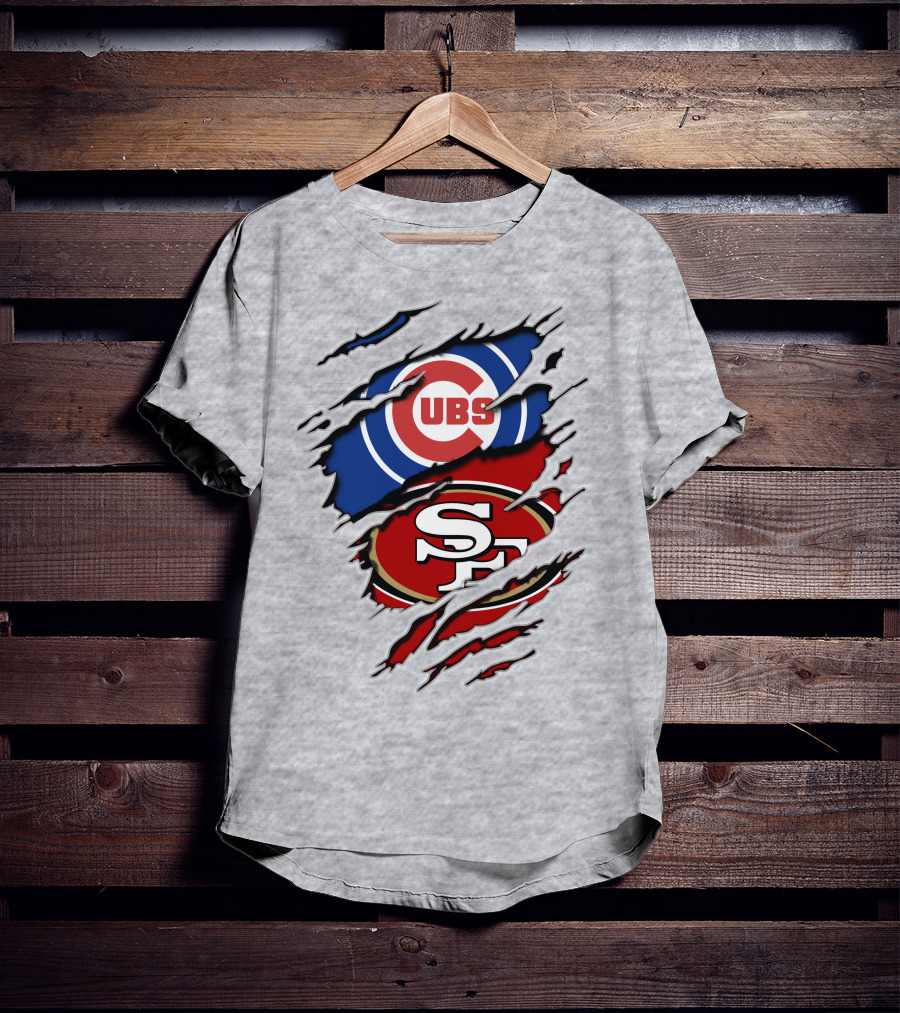 Cubs San Francisco Forty-Niners Torn T-Shirt