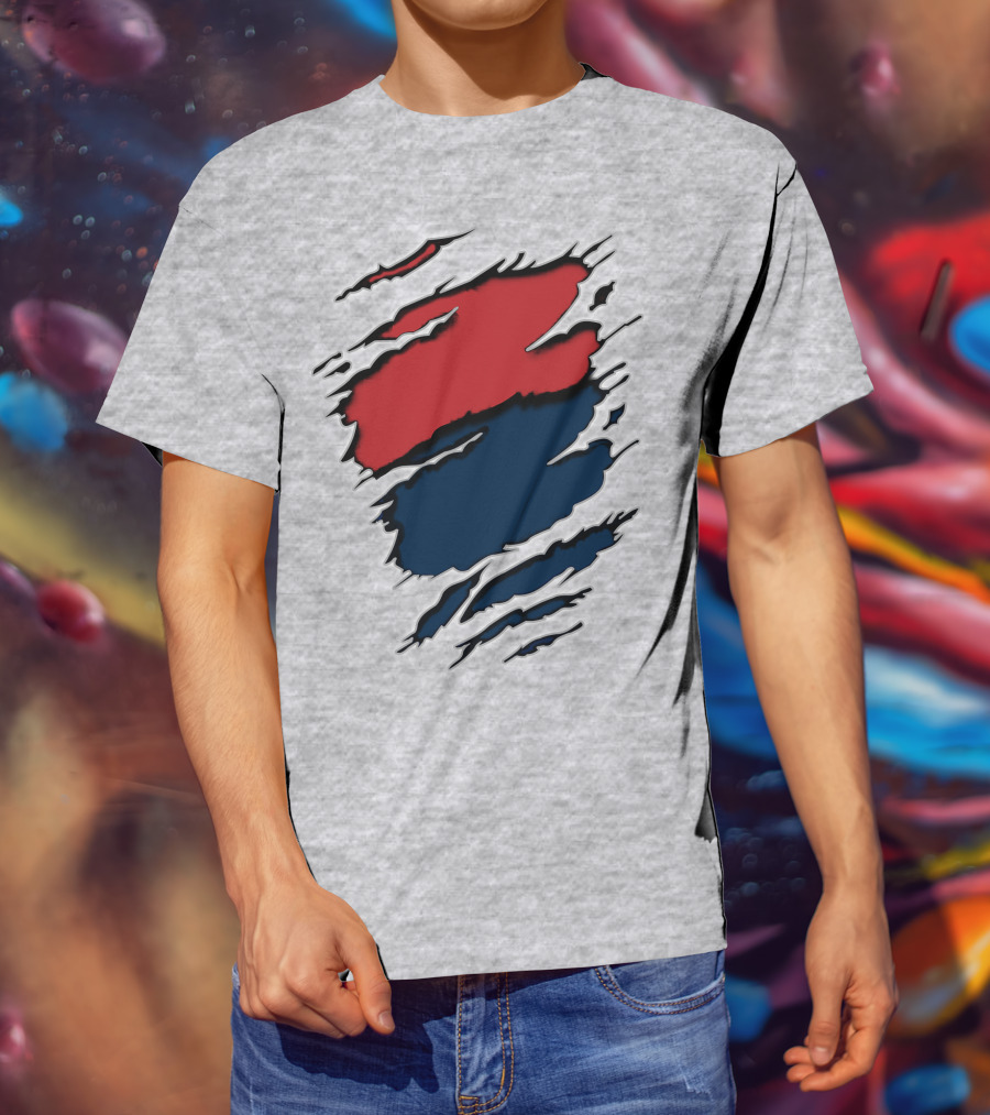 Cow Car Two-Tone Rip Claw Marks T-Shirt