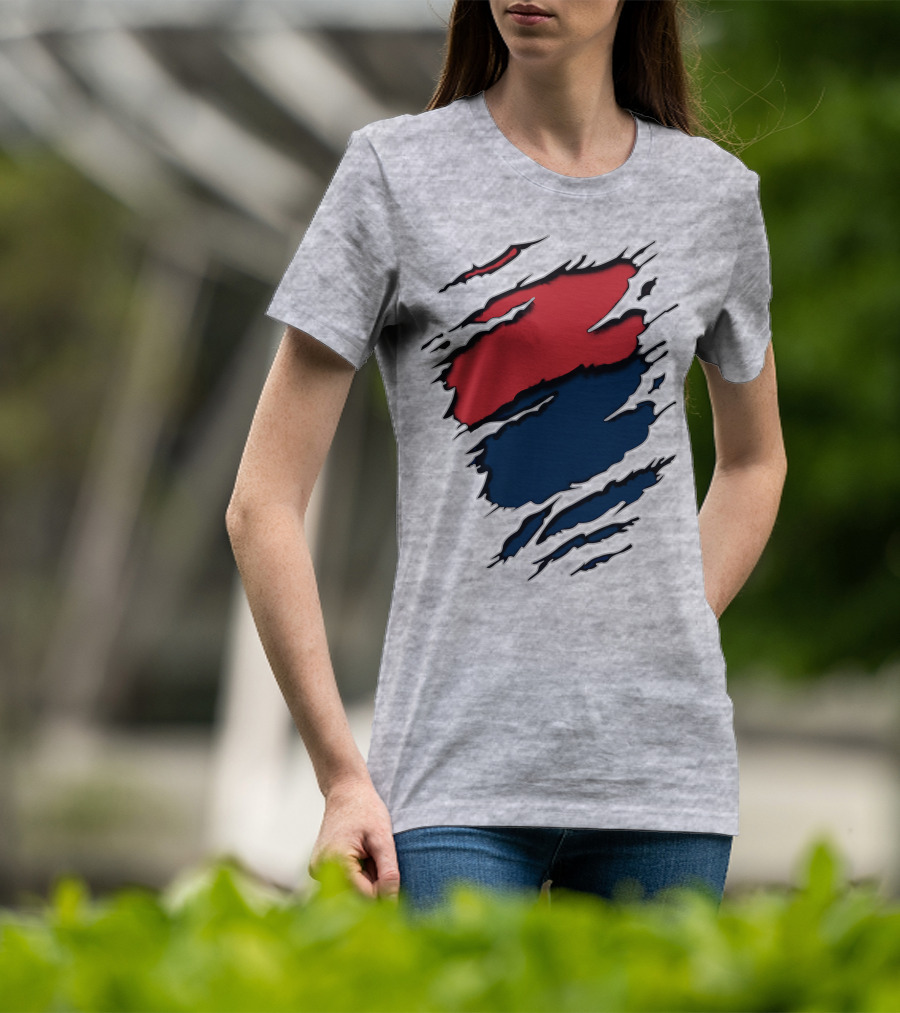 Cow Car Two-Tone Rip Claw Marks T-Shirt