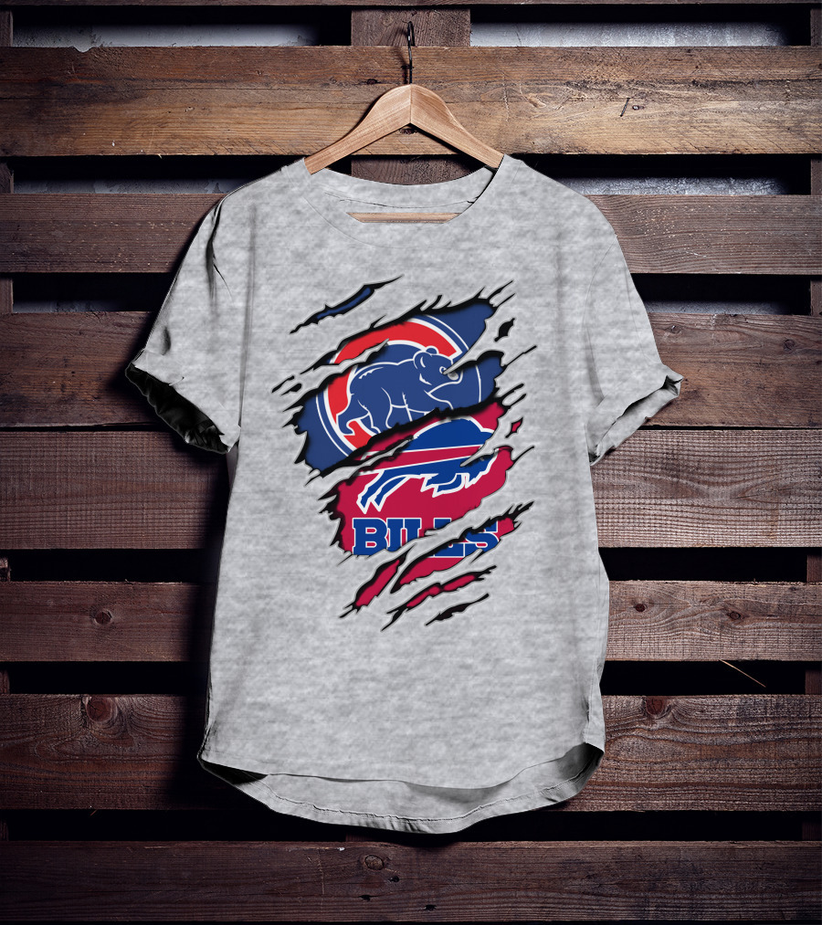 Bills Cubs Buffalo Football Chicago Baseball Crossover T-Shirt
