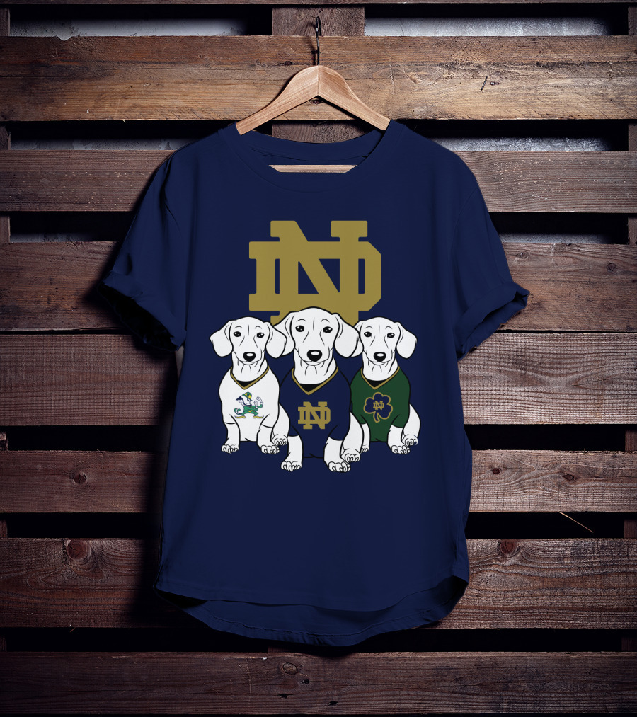 Dachshund Notre Dame Fighting Irish T-Shirt