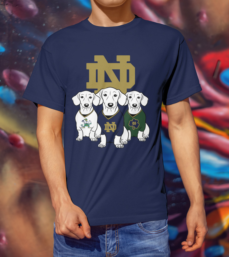 Dachshund Notre Dame Fighting Irish T-Shirt