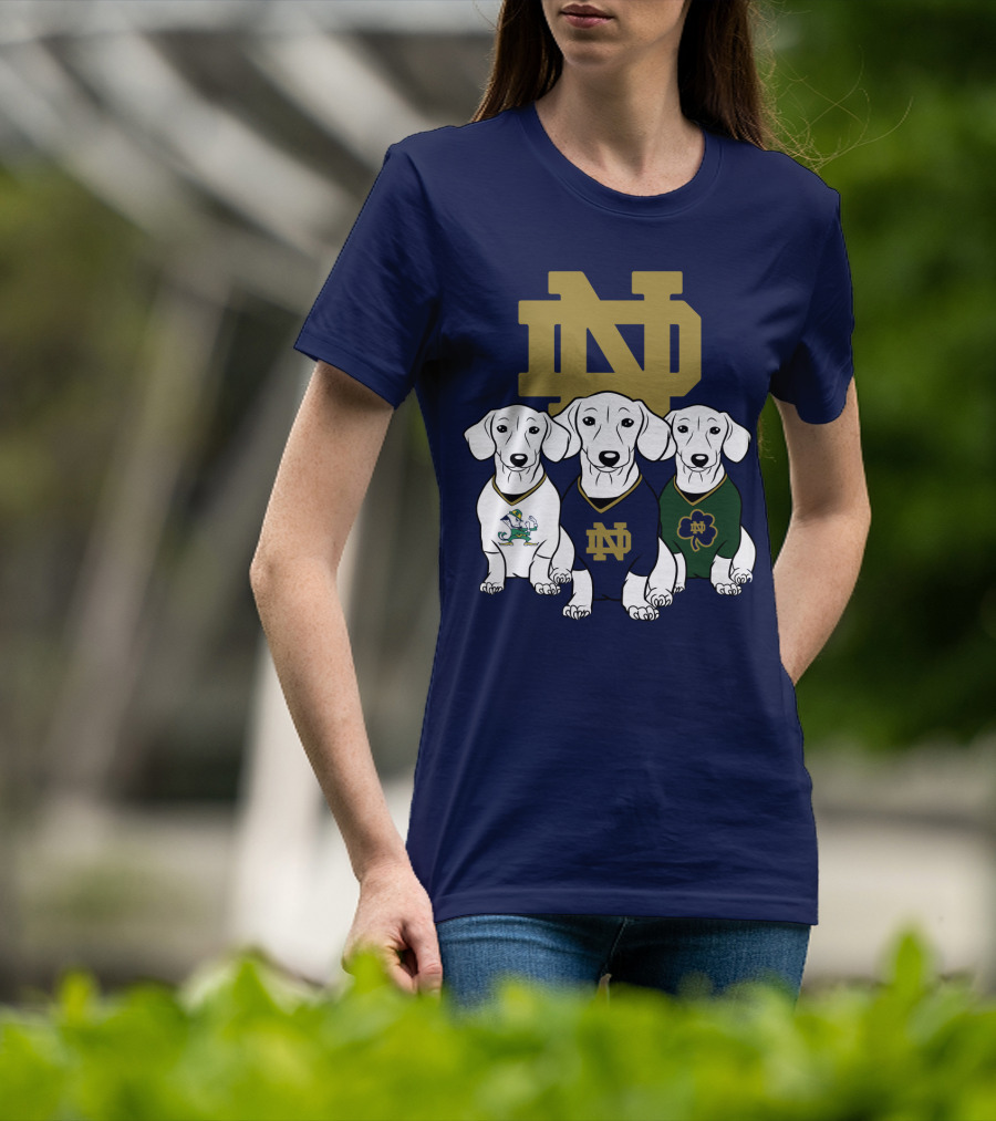Dachshund Notre Dame Fighting Irish T-Shirt
