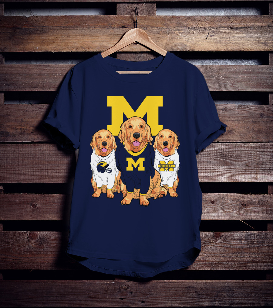 Michigan Wolverines Golden Retriever T-Shirt
