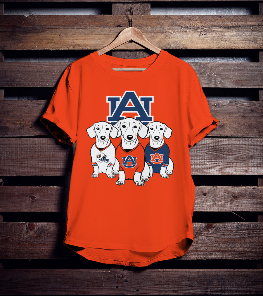 Auburn University Bulldogs Orange And Blue T-Shirt