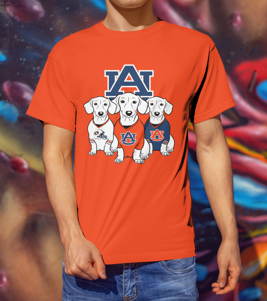 Auburn University Bulldogs Orange And Blue T-Shirt
