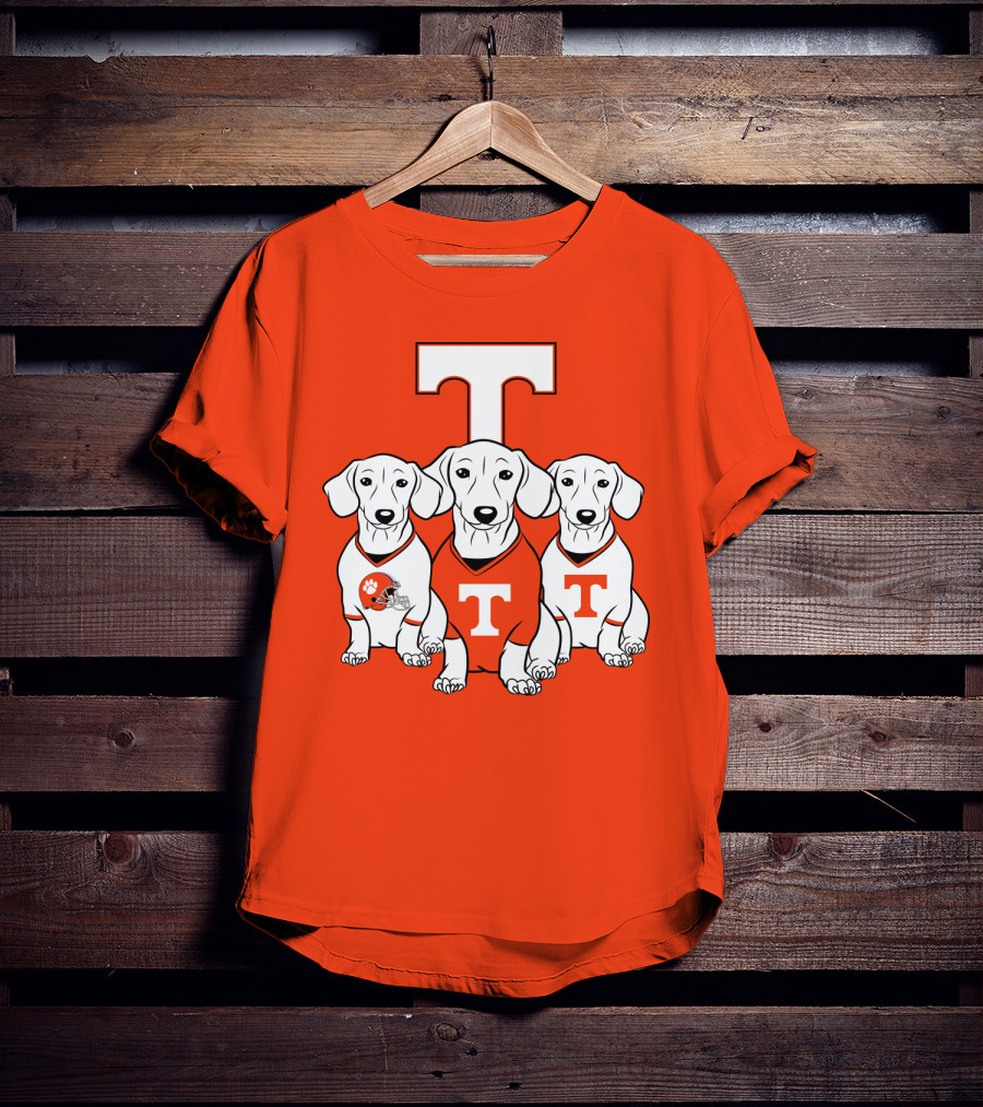 Clemson Tennessee Dog Trio T-Shirt