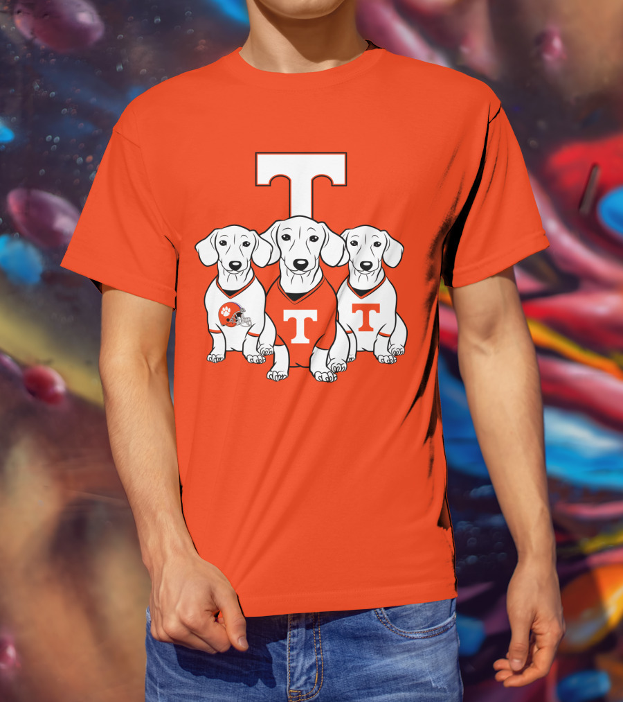 Clemson Tennessee Dog Trio T-Shirt