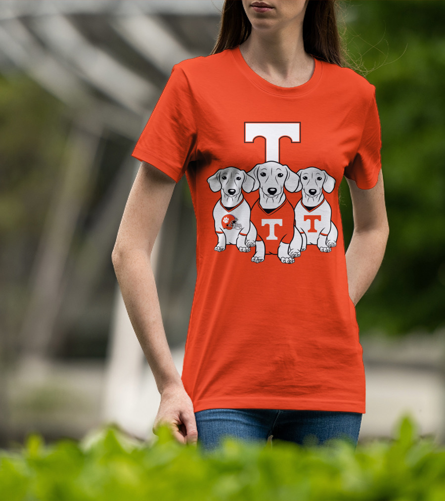 Clemson Tennessee Dog Trio T-Shirt