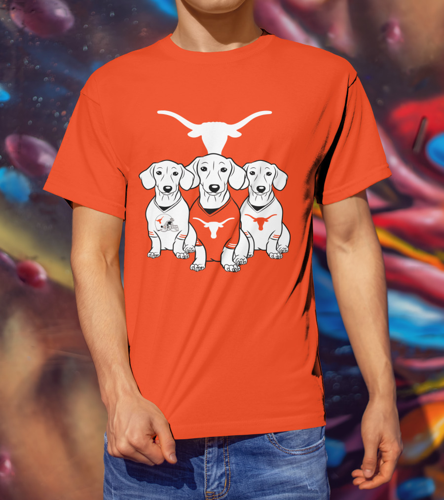 Longhorn Dogs Trio Texas Football T-Shirt