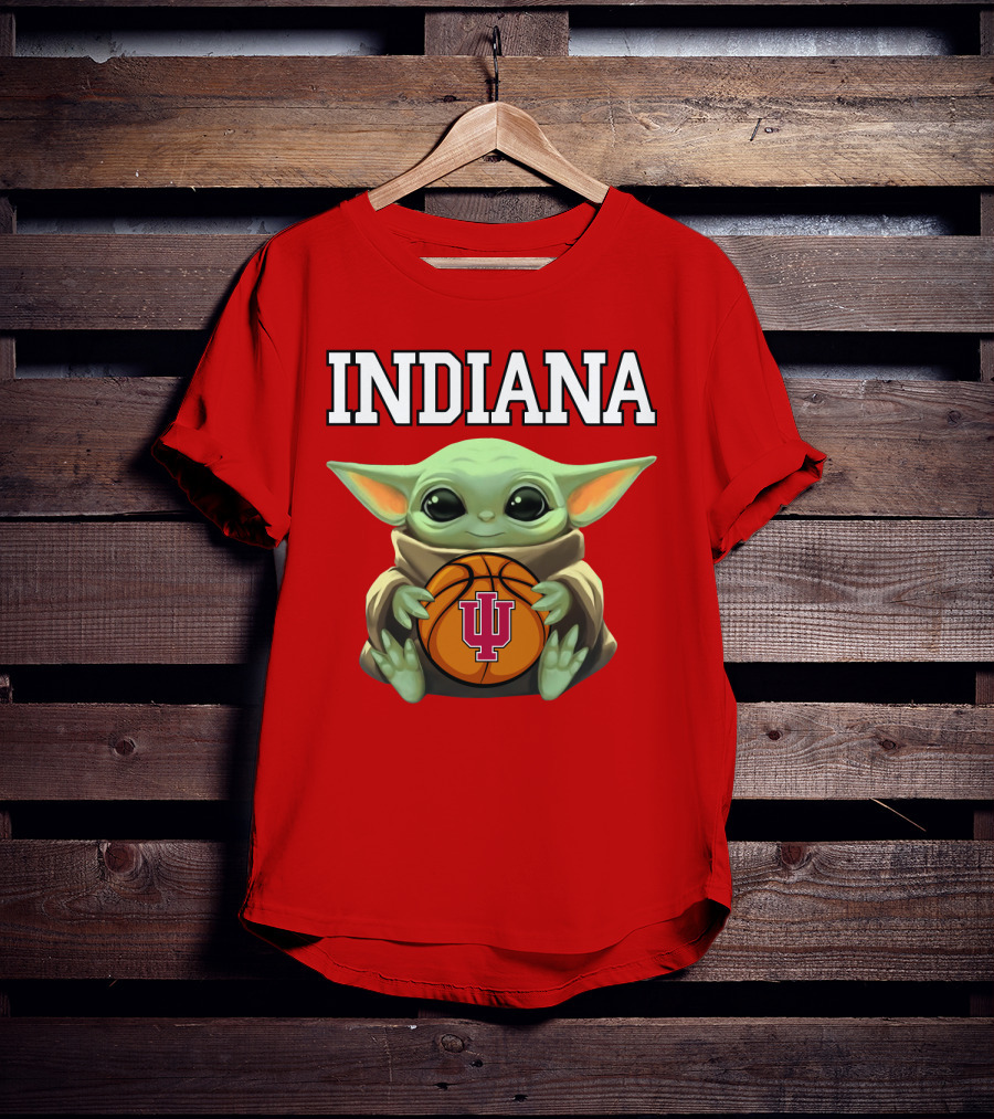 Indiana Baby Yoda IU Basketball T-Shirt