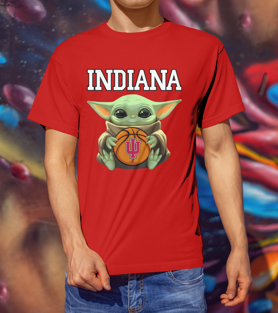 Indiana Baby Yoda IU Basketball T-Shirt