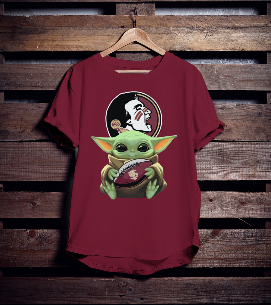 Baby Yoda Seminoles Football FSU T-Shirt