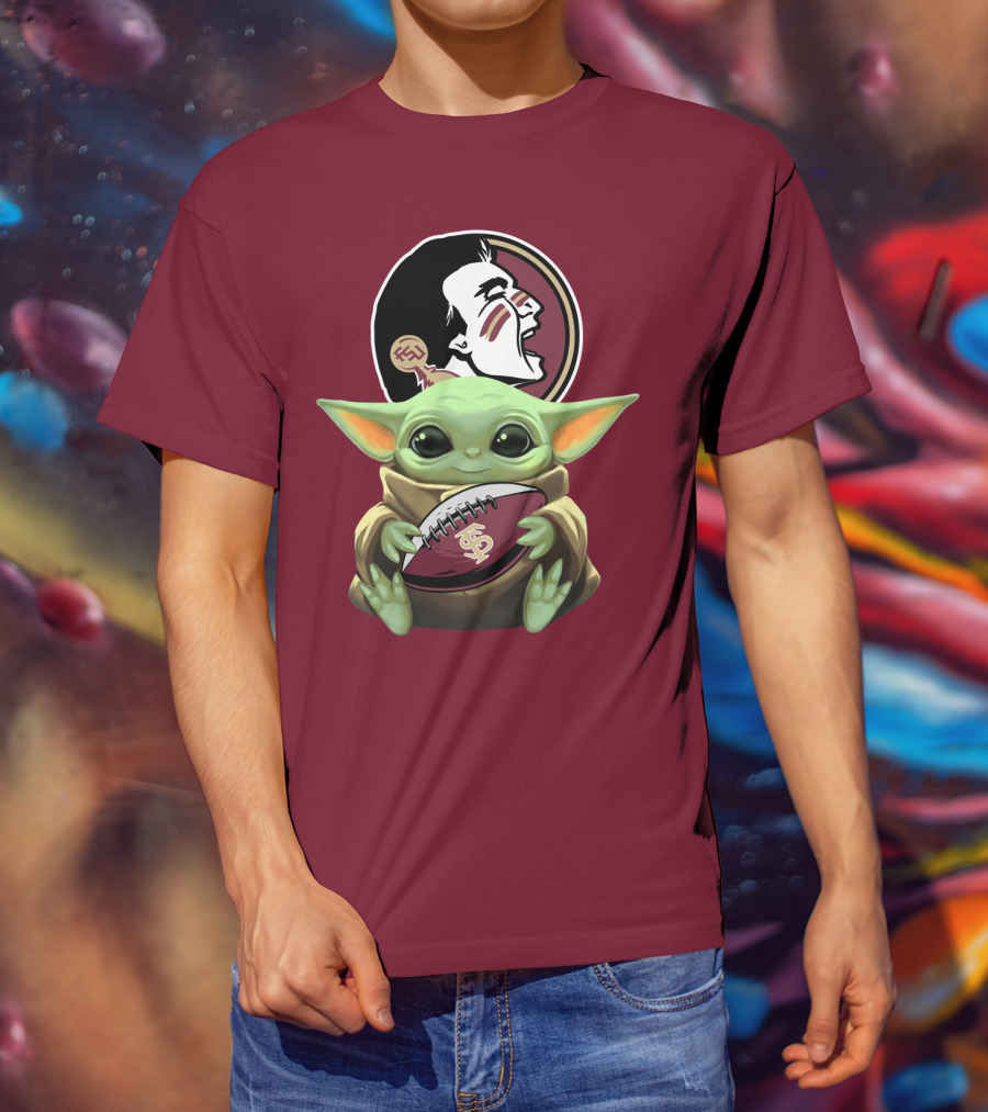 Baby Yoda Seminoles Football FSU T-Shirt