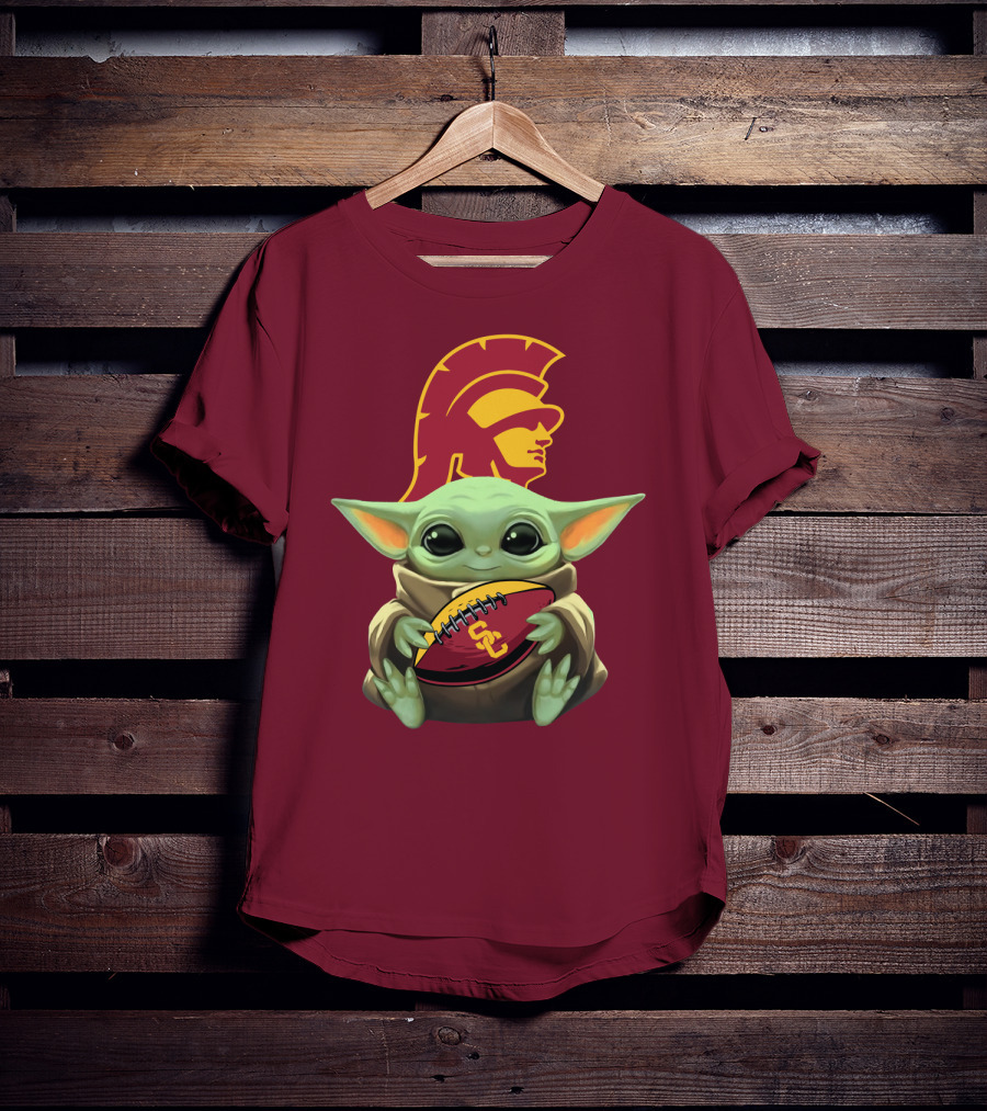 Baby Yoda USC Trojans Football T-Shirt