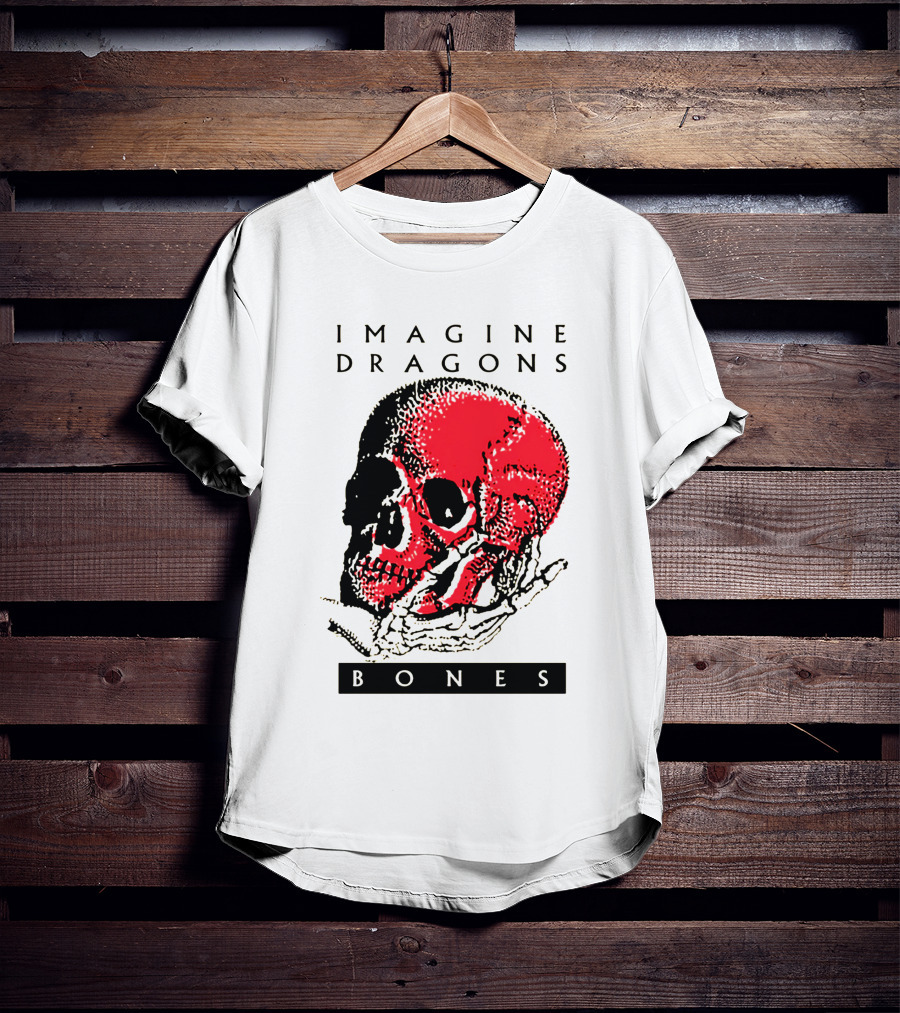 IMAGINE DRAGONS BONES Skull T-Shirt