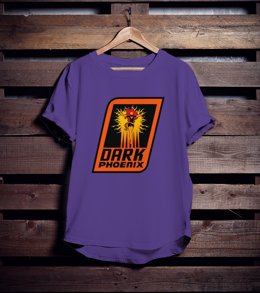Dark Phoenix NBA X-Men Crossover Logo Design With Fiery Character T-Shirt