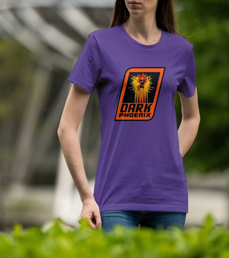 Dark Phoenix NBA X-Men Crossover Logo Design With Fiery Character T-Shirt