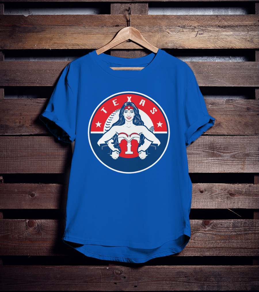 Texas Wonder Woman Baseball Icon T-Shirt