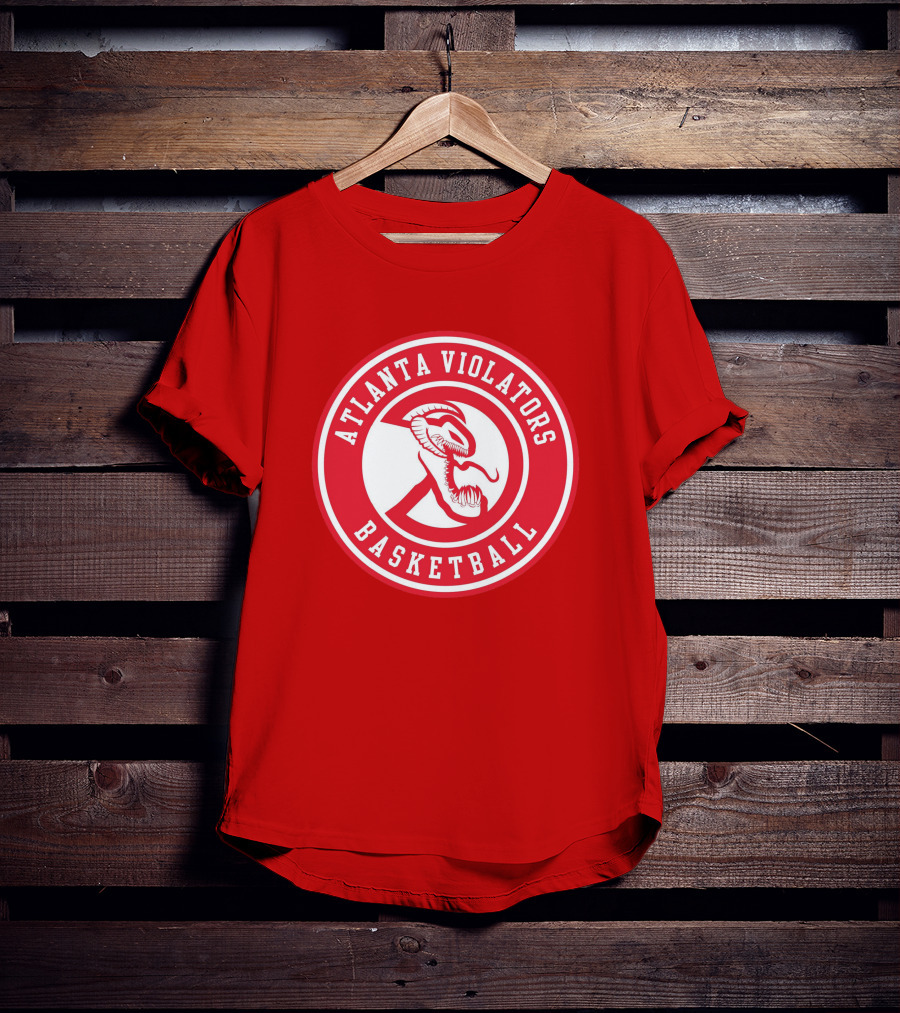 Atlanta Violators Basketball Red Snake Logo NBA T-Shirt