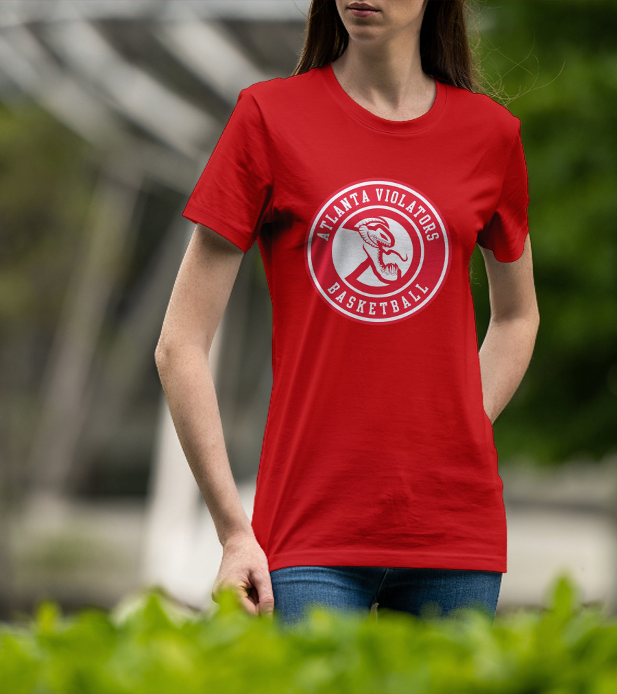 Atlanta Violators Basketball Red Snake Logo NBA T-Shirt