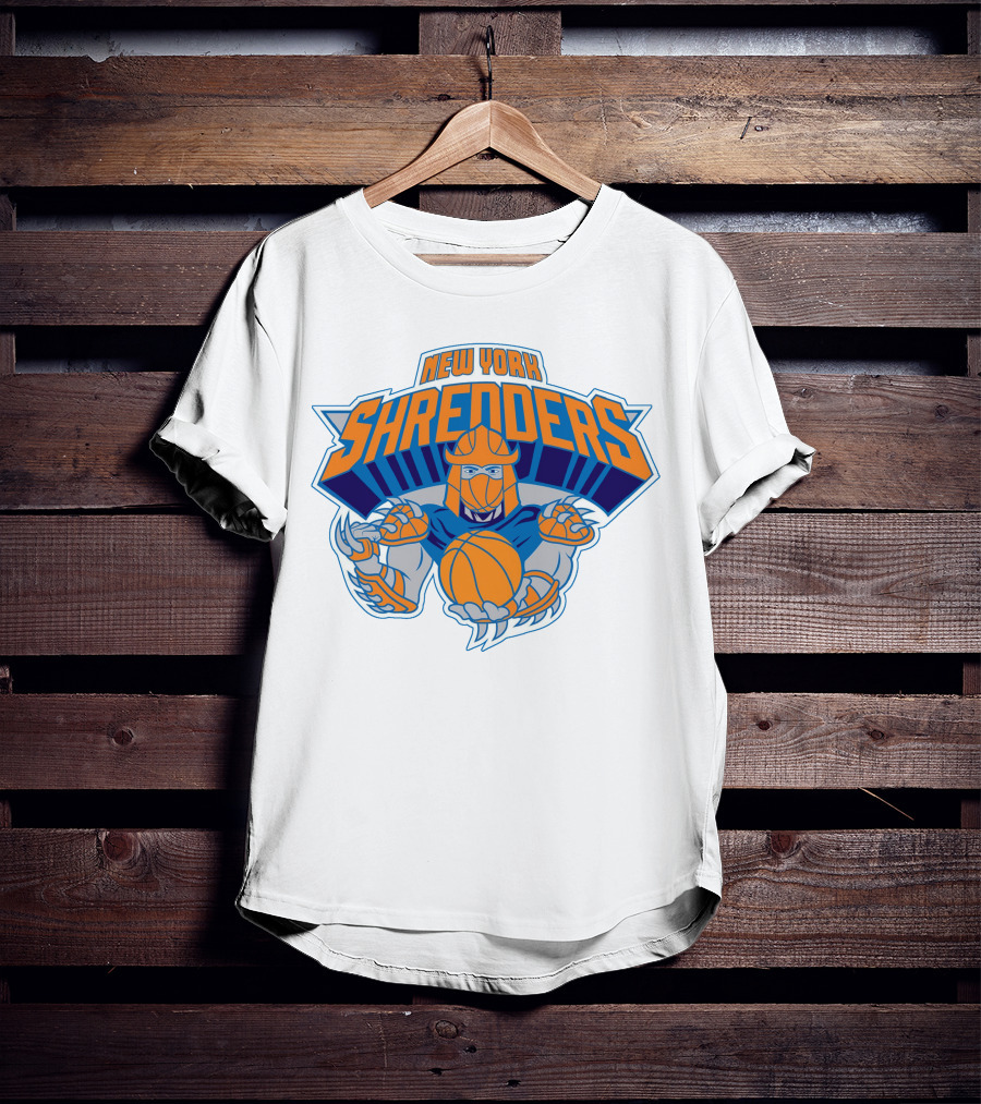 New York Shredders Basketball Villain Motif T-Shirt