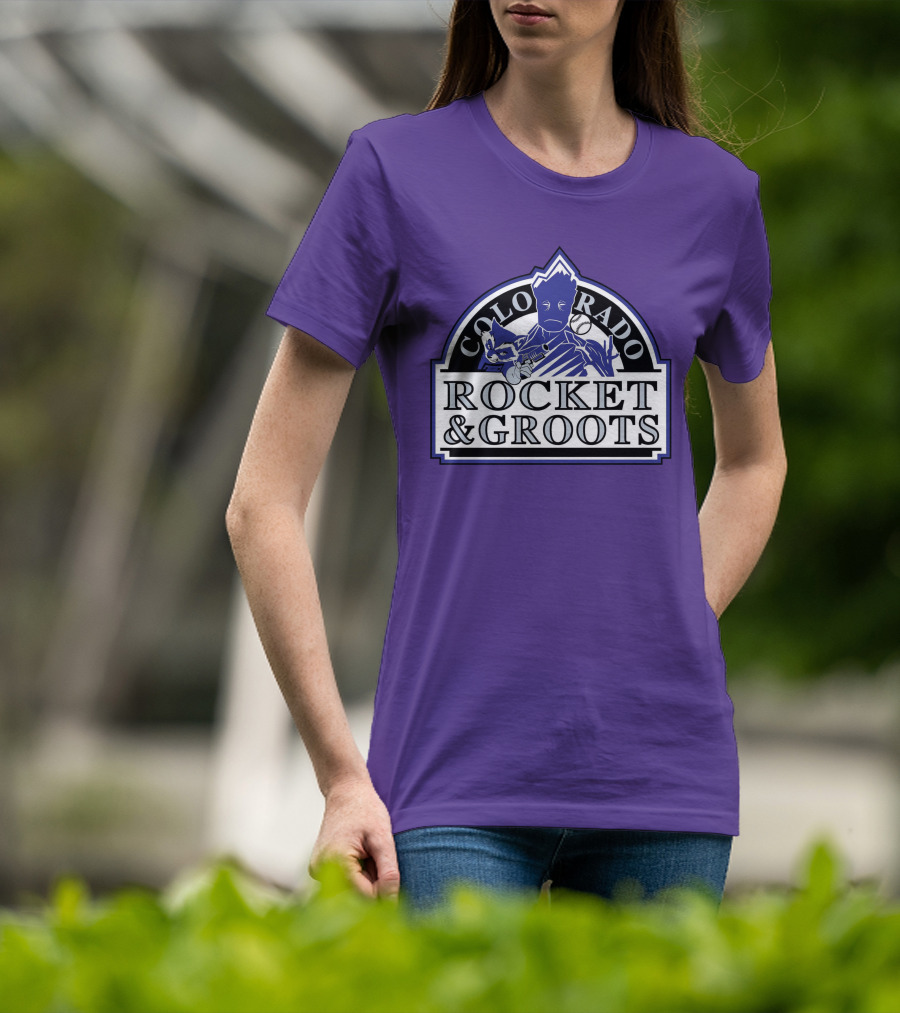 Colorado Rocket And Groots MLB Baseball Crossover T-Shirt
