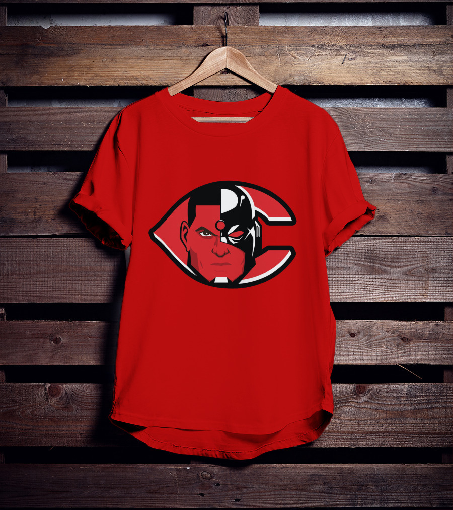 Cincinnati Cyborgs MLB Logo Face T-Shirt