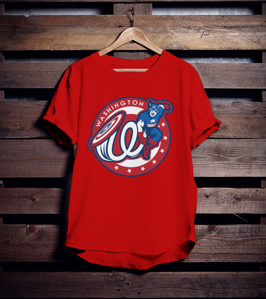 Washington Captain America MLB Crossover T-Shirt