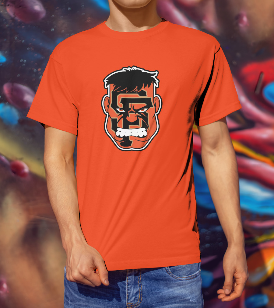 SF Giants Hulk Rage Face Orange T-Shirt
