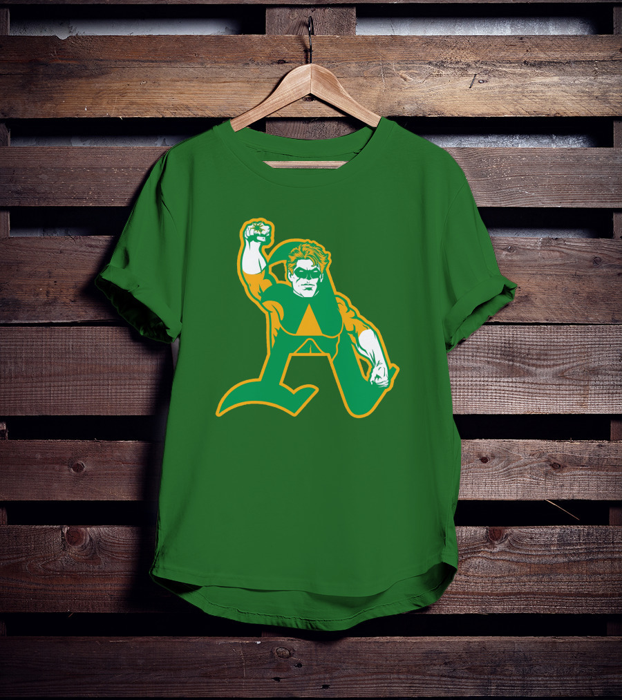 Oakland Athletics Green Lantern MLB Crossover T-Shirt