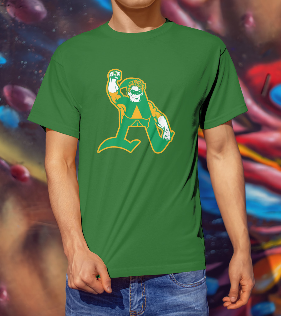 Oakland Athletics Green Lantern MLB Crossover T-Shirt