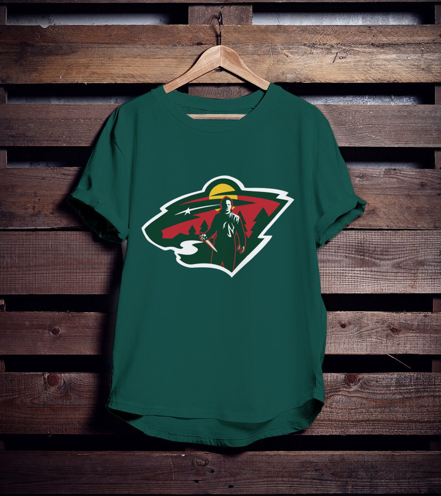 Minnesota Wild Michael Myers NHL Crossover T-Shirt