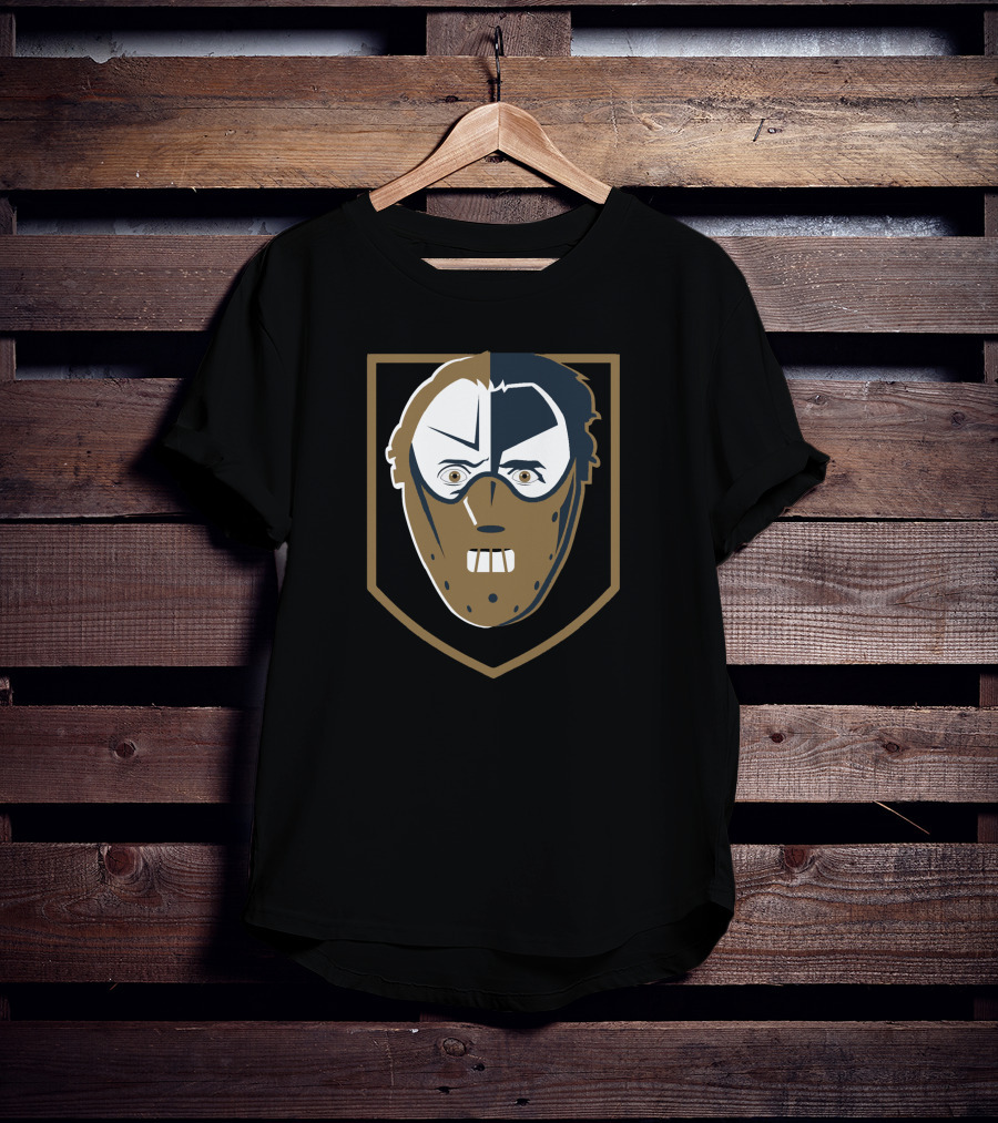 Las Vegas Golden Hannibal Lecters NHL Hockey Mask Face Shield T-Shirt