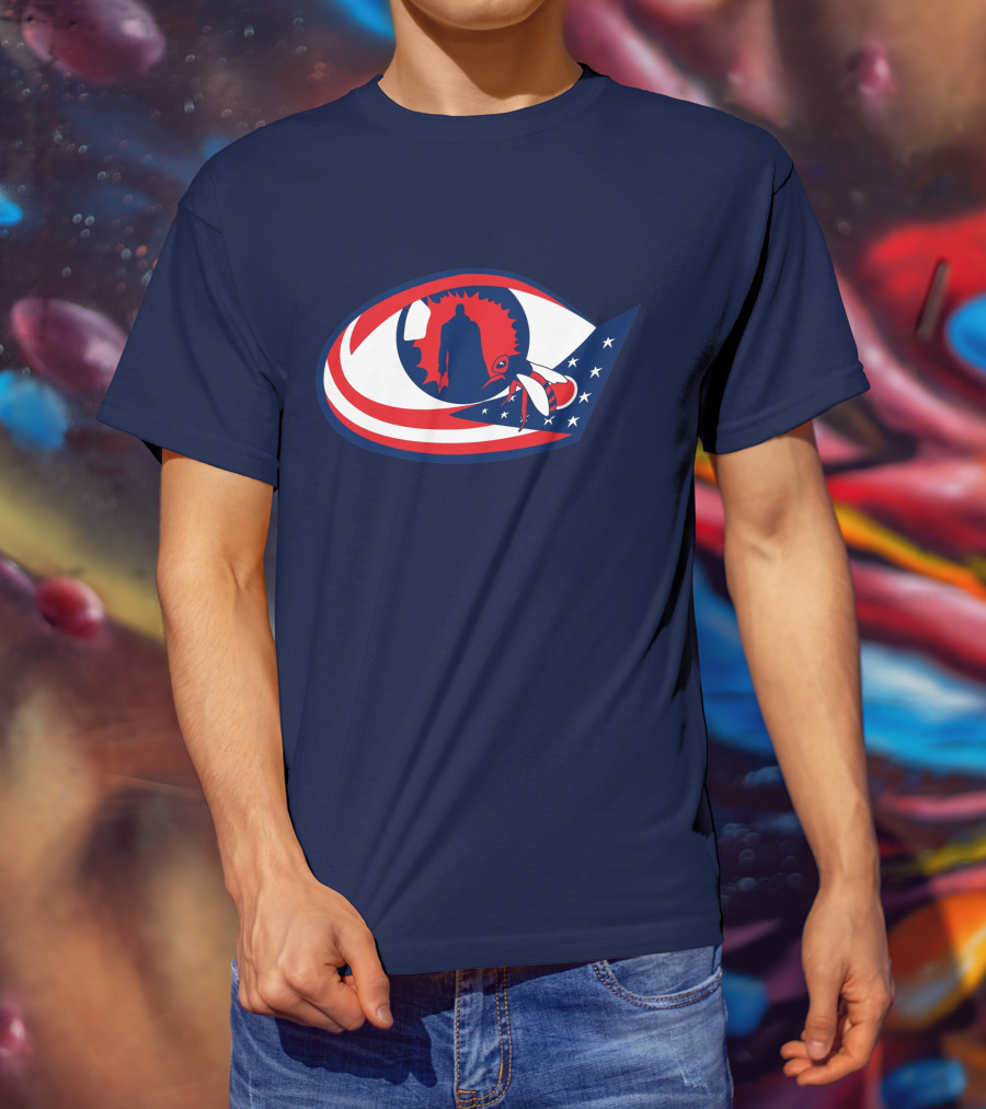Columbus Candymans American Flag Eye And Bee T-Shirt