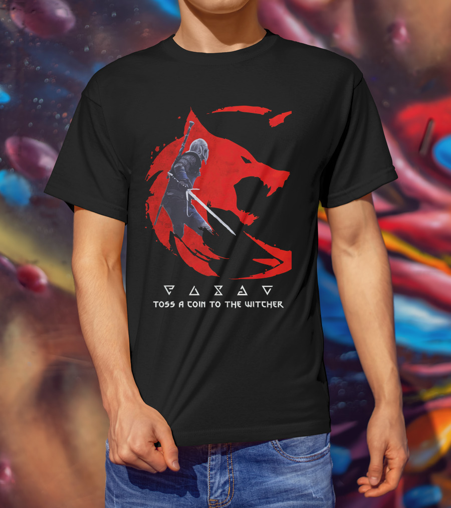 Toss A Coin To The Witcher 3 Red Wolf Wild Hunt Geralt Of Rivia T-Shirt