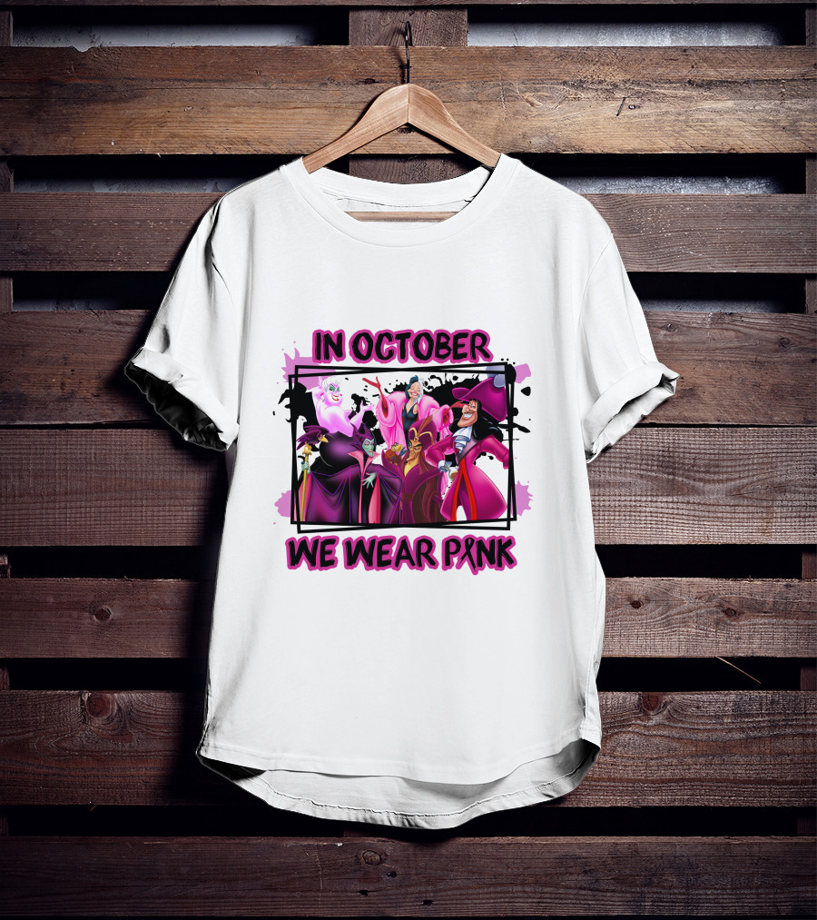 In October We Wear Pink Villains T-Shirt