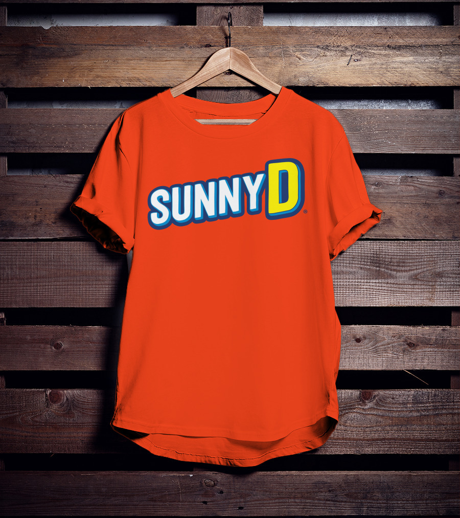SUNNYD Retro Logo Bright Orange T-Shirt